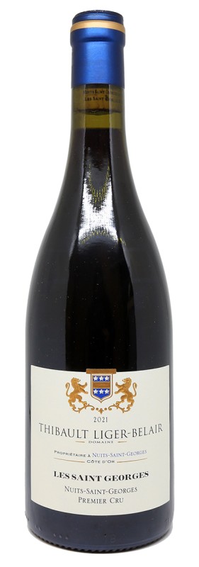 bouteille de vin rouge, Nuits-Saint-Georges 1er Cru, Domaine Thibault Liger-Belair, millésime 2021, Bourgogne, Pinot Noir, vin de terroir, premier cru