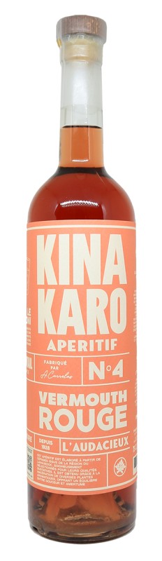 bouteille de Kina Karo vermouth rouge, spiritueux naturel, herbes aromatiques, liqueur française, plantes macérées, cocktail Americano