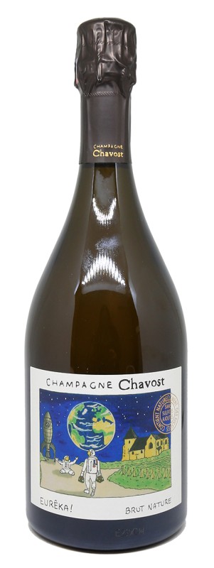 bouteille de champagne, Champagne Chavost, Eurêka Brut Nature, champagne sans dosage, Chardonnay, Meunier