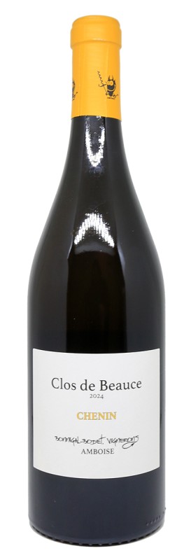 bouteille Clos de Beauce 2024, Bonnigal et Bodet Vignerons, Chenin Blanc Touraine Amboise, vin blanc Loire, vignoble familial, élevage en demi-muids, vin sur lies fines, terroir de Limeray