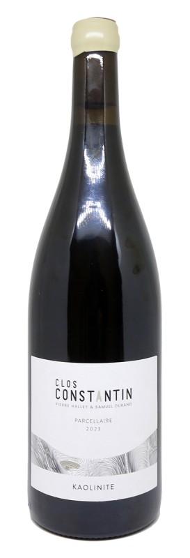 bouteille de vin rouge, Clos Constantin, Kaolinite 2023, Syrah, cuve béton, vin rouge bio, Terrasses du Larzac