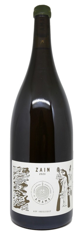 Zain 2023, magnum de vin blanc, Domaine Amama Etxaldea, vin naturel, vin bio, Irouléguy, Pays Basque, Gros Manseng, Petit Manseng, bouteille magnum