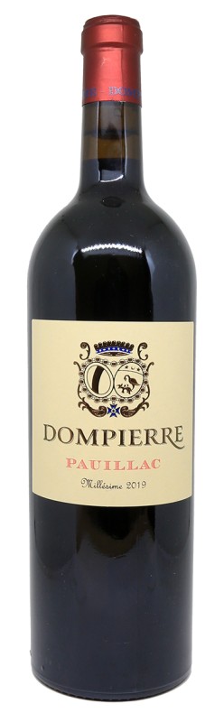 bouteille de Château Dompierre Pauillac 2019, vin rouge de Bordeaux