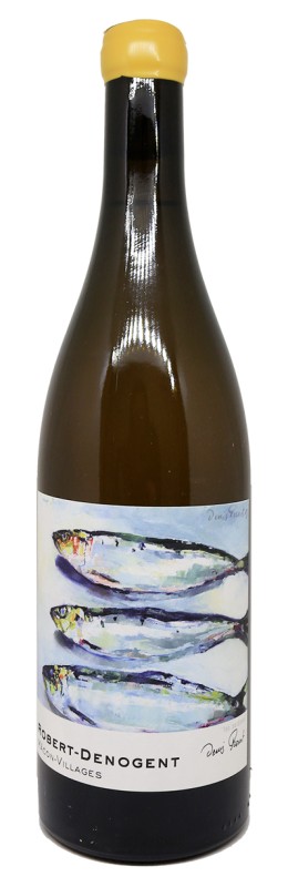 bouteille de vin blanc, Domaine Robert Denogent, Les Sardines 2023, Chardonnay, vin naturel