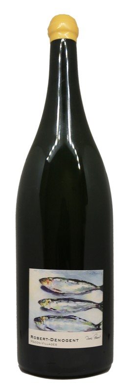 bouteille jéroboam, vin blanc, Domaine Robert Denogent, Les Sardines 2022, Chardonnay, vin nature, Bourgogne, Mâconnais, grand format
