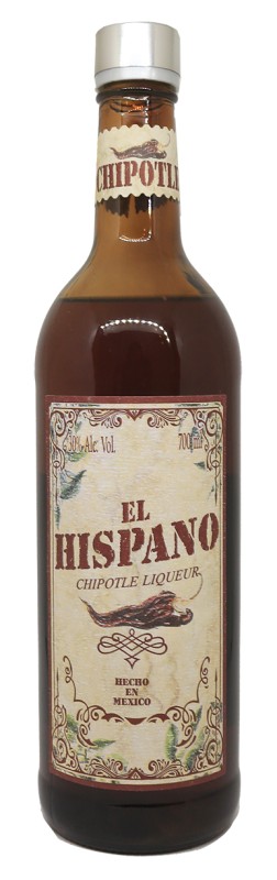 bouteille El Hispano Chipotle, liqueur au piment fumé