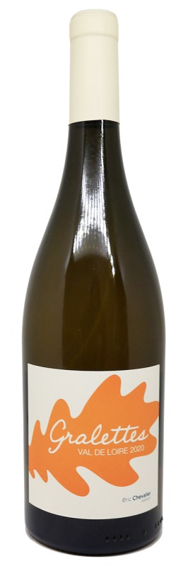 bouteille de vin Éric Chevalier, Les Gralettes 2020, Fié Gris, vin blanc bio