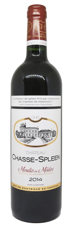 bouteille de vin rouge, Château Chasse-Spleen 2014
