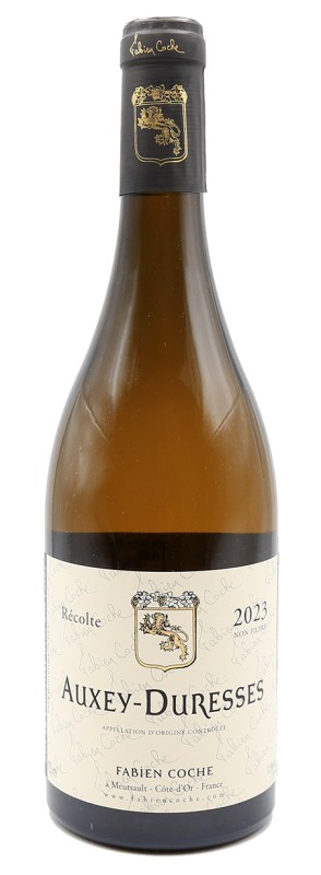 bouteille de vin blanc, Maison Fabien Coche, Auxey-Duresses 2023, Chardonnay