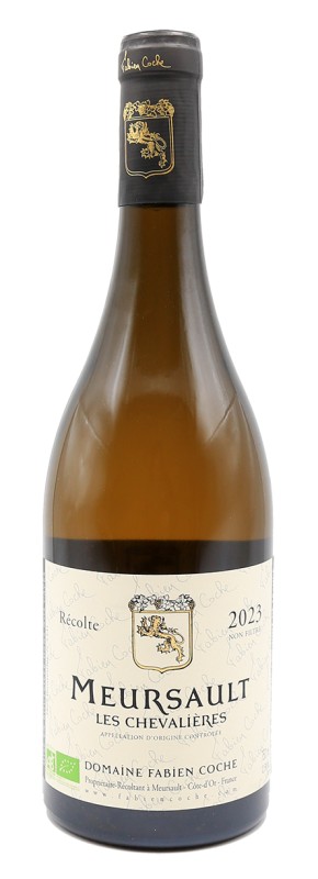 bouteille de vin blanc, Domaine Fabien Coche, Meursault Les Chevalières 2023