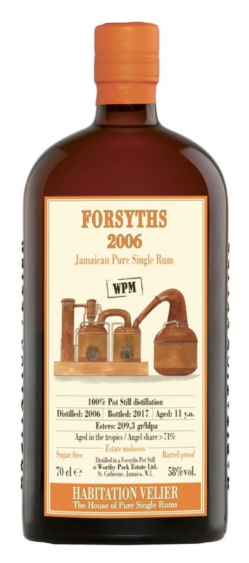RUM from JAMAICA - HABITATION VELIER - Hors d'Age Rum - Forsyths WP - WPM - 2006 vintage - 57.5% 2006 buy cheap best price good opinion Bordeaux rum