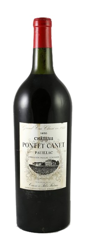 1940s CHILE Santiago Aguirre y Montt VIÑA CONCHALI PONTET CANET WINE label 