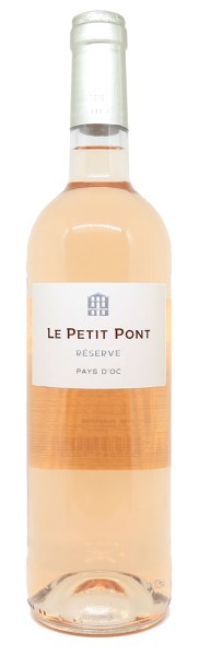 bouteille de vin rosé, Le Petit Pont Réserve 2024, Domaine Preignes Le Vieux, rosé clair, vin du Languedoc